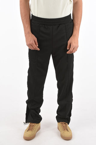 velvet side band ankle zip track pants