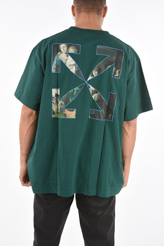 t-shirt girocollo oversized con dipinto caravaggio