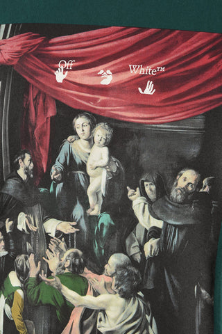 t-shirt girocollo oversized con dipinto caravaggio