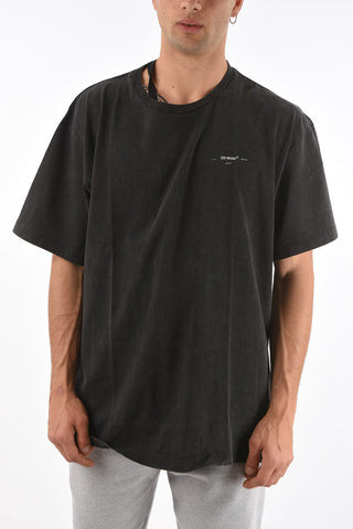 back printed 3D LINE t-shirt