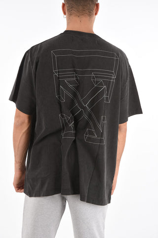 back printed 3D LINE t-shirt