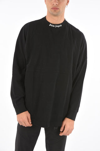 contrasting printed logo oversized t-shirt