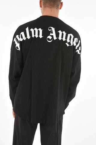 contrasting printed logo oversized t-shirt