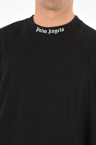 contrasting printed logo oversized t-shirt