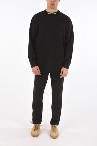 contrasting printed logo oversized t-shirt