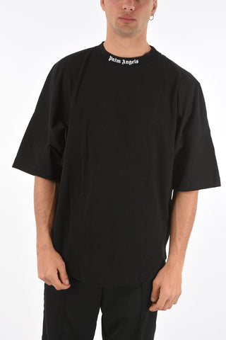 t-shirt girocollo stampata sul dietro