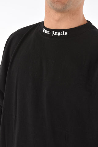 t-shirt girocollo stampata sul dietro