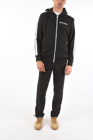 HOODED TRACK JKT  BEIGE WHITE BEIGE WHITE