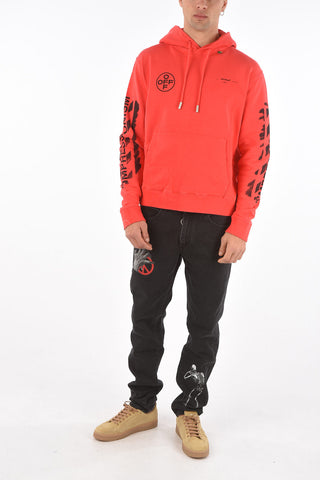printed hooded sweatshirt