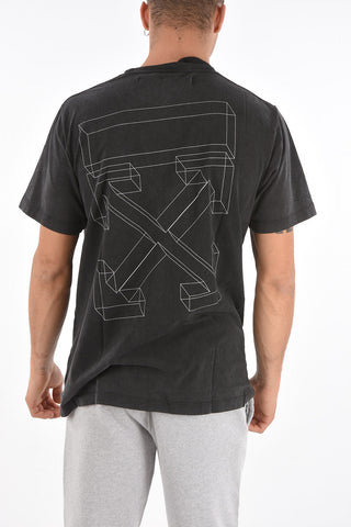 back printed 3D LINE t-shirt