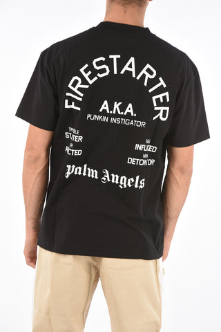 t-shirt BURNING SKELETON con maxi stampa frontale