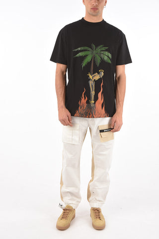 t-shirt BURNING SKELETON con maxi stampa frontale