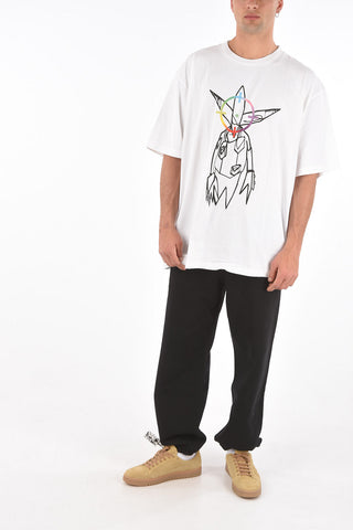 all over printed oversized FUTURA ALIEN crew-neck t-shirt
