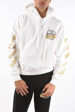 solid color TAPE ARROWS sweatshirt with hood