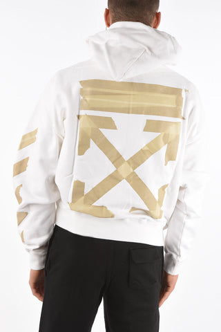 solid color TAPE ARROWS sweatshirt with hood