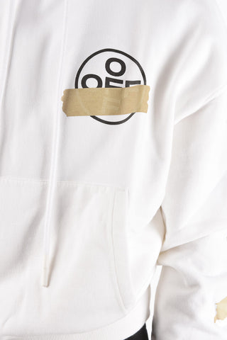 solid color TAPE ARROWS sweatshirt with hood