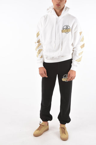 solid color TAPE ARROWS sweatshirt with hood