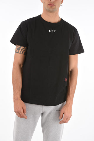 contrasting printe SINGAPORE crew-neck t-shirt