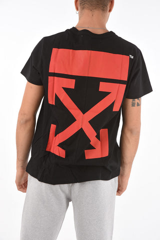 contrasting printe SINGAPORE crew-neck t-shirt