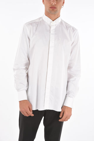 Camicia in Cotone con Collo Diplomatico e Gemelli