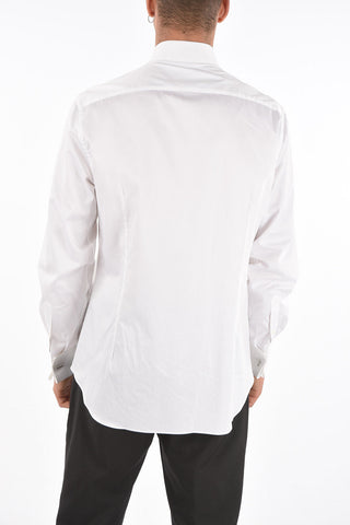 Camicia in Cotone con Collo Diplomatico e Gemelli