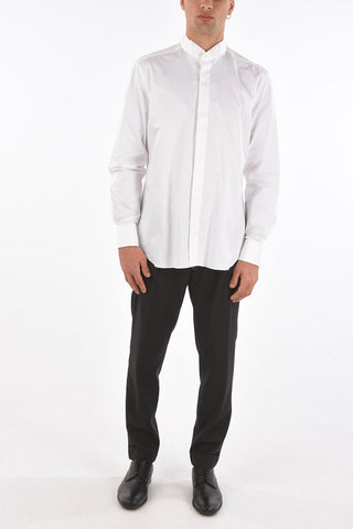 Camicia in Cotone con Collo Diplomatico e Gemelli