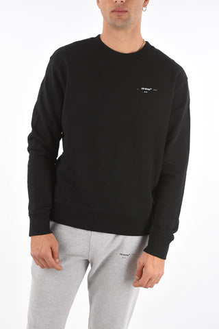 felpa girocollo LOGO in cotone slim fit