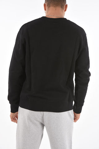 felpa girocollo LOGO in cotone slim fit