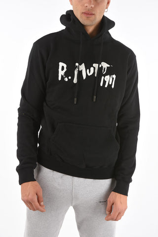 maxi pocket contrastng printed MUTT Hoodie