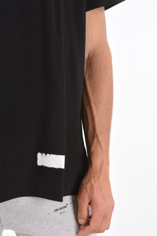 crew-neck BRUSHED DIAGONALS t-shirt with print