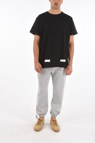 crew-neck BRUSHED DIAGONALS t-shirt with print