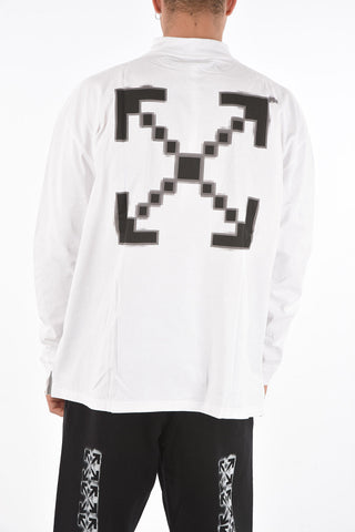 oversized long sleeve SCAFFOLDING mock neck t-shirt