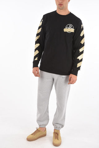 printed back TAPE ARROWS L/S crew-neck t-shirt