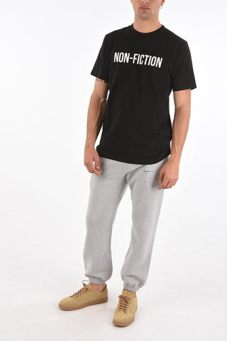 solid color NON FICTION t-shirt with print