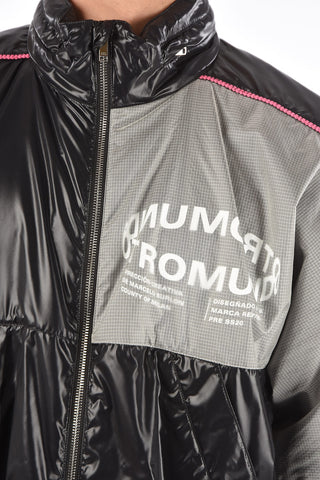 panelled OTROMUNDO CIRCLE  lightweight jacket with extractable hood