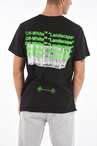 lettering printed H3 WOODS S/S T-shirt