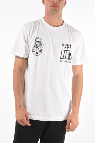 two-tone printed KH_EXCLUSIVE crew-neck T-shirt