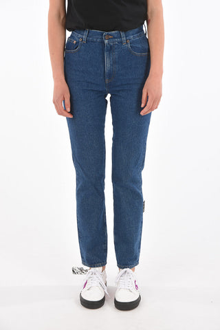 high waist 5 pocket straight leg jeans