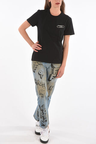 paper-clip printed crew-neck t-shirt