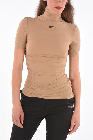 ruffles side turtle-neck top