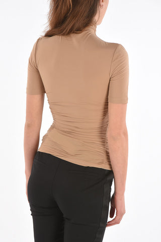 ruffles side turtle-neck top