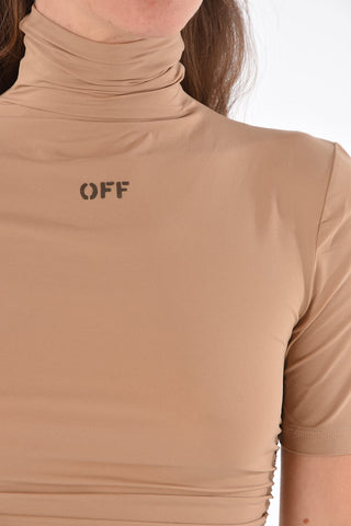 ruffles side turtle-neck top