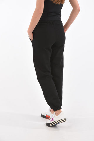 logo printed solid color joggers
