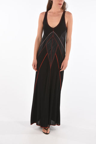 BLACK GOLD scoop neckline sleeveless DELPHIC maxi dress