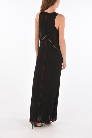 BLACK GOLD scoop neckline sleeveless DELPHIC maxi dress