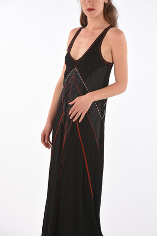 BLACK GOLD scoop neckline sleeveless DELPHIC maxi dress