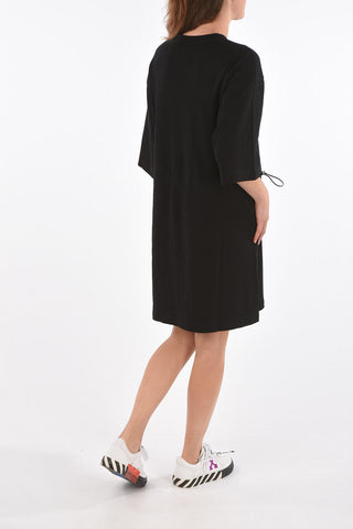 front logo printed crew-neck t-shirt dress