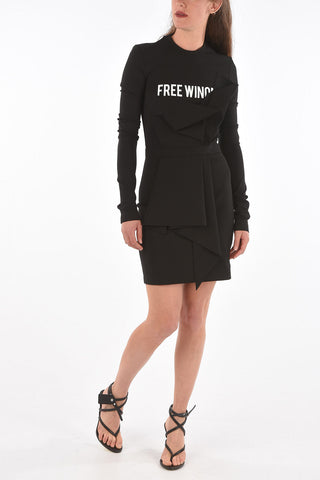 Draped detail FREE WINONA bodycon mini dress
