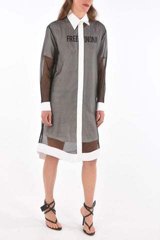 FREE WINONA printed double layer shirtdress