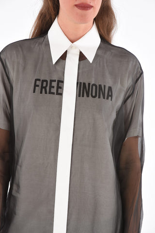 FREE WINONA printed double layer shirtdress